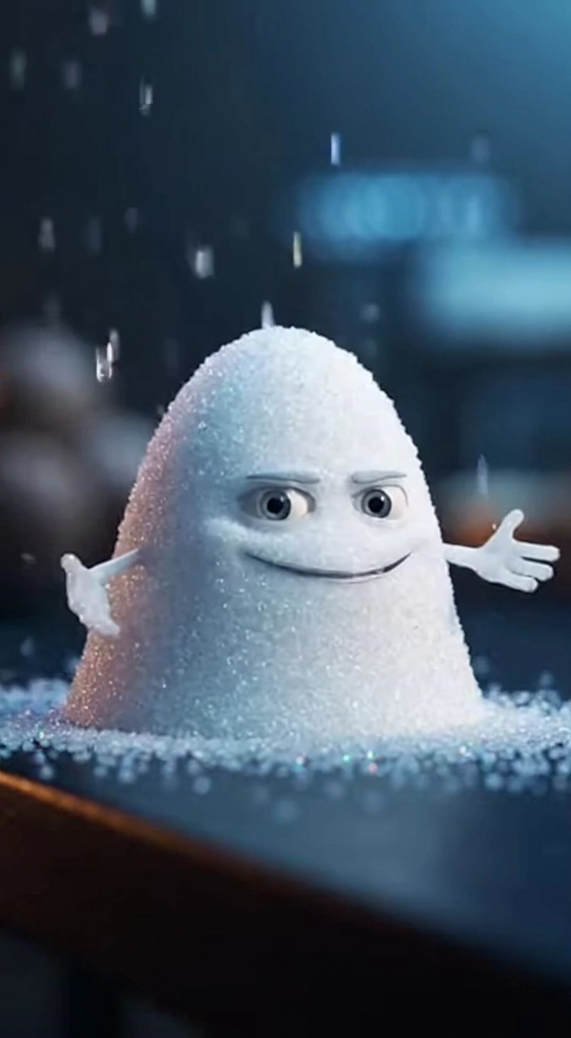 Playful Pixar-Style Salt Character Explains Its Flavor Magic with Bold Confidence